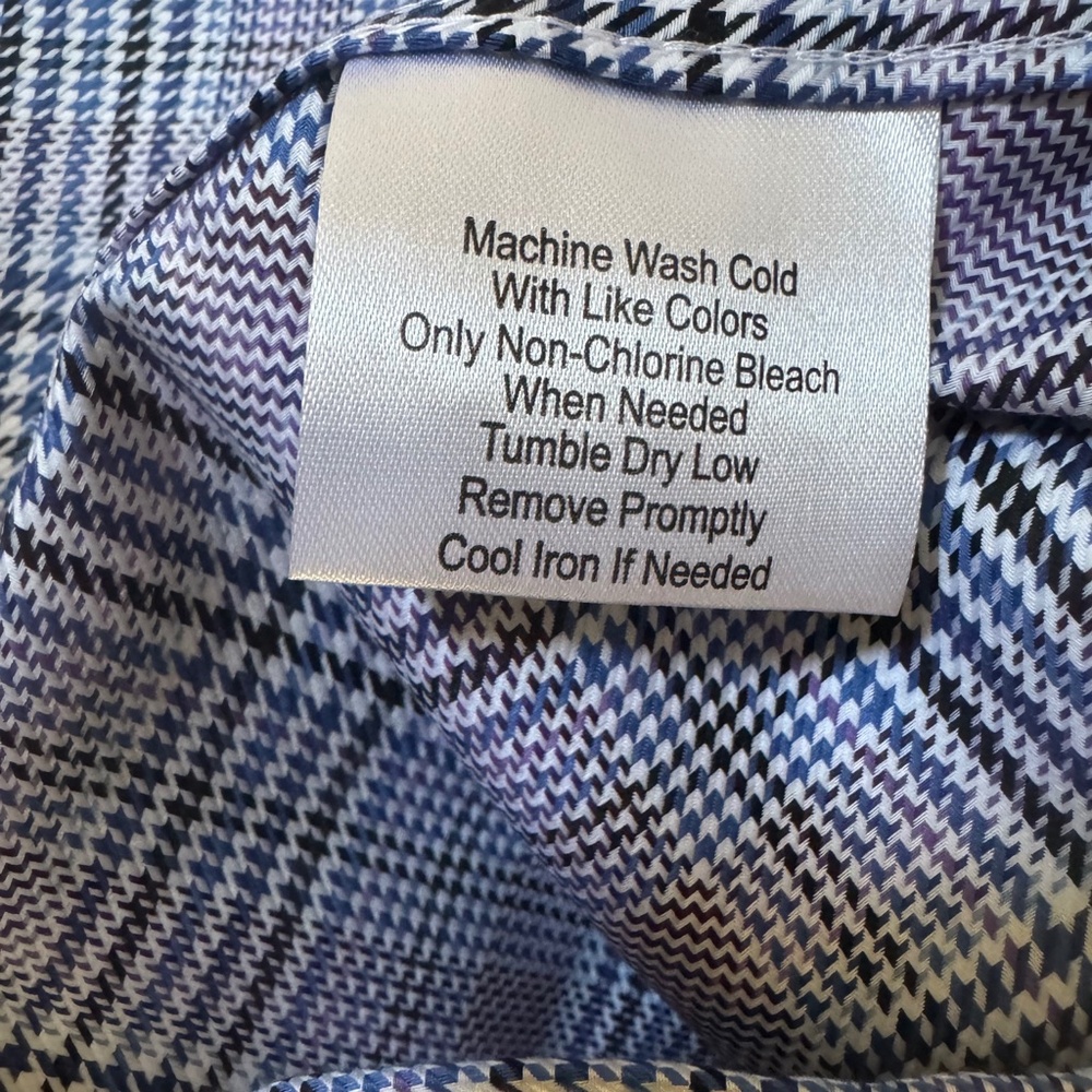Egara Men’s XXL Dress Shirt Plaid Check Long Sleeve Button Up - Picture 4 of 7